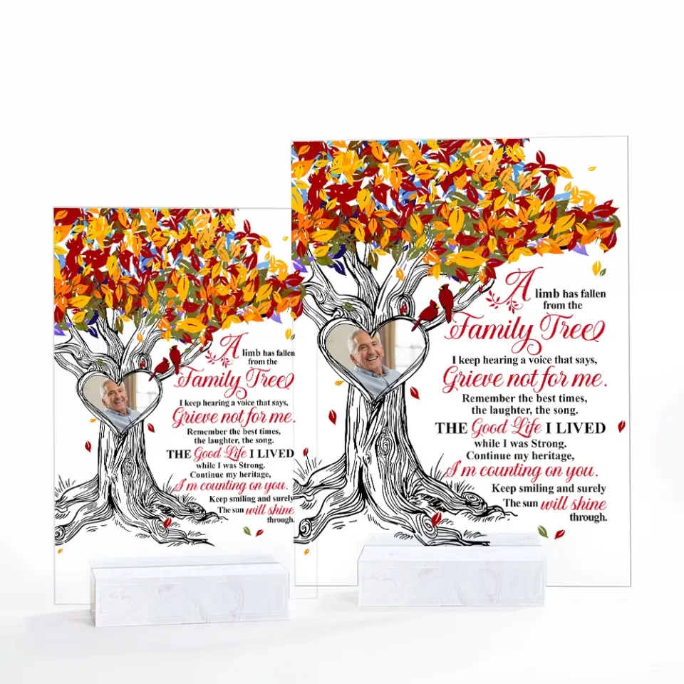 A Limb Has Fallen From The Family Tree - Acrylic Plaque - Custom Photo Plaque - Sympathy Gifts for Lost of Loved Ones - Image 10