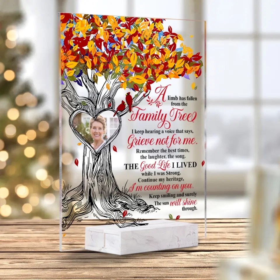 A Limb Has Fallen From The Family Tree - Acrylic Plaque - Custom Photo Plaque - Sympathy Gifts for Lost of Loved Ones - Image 5