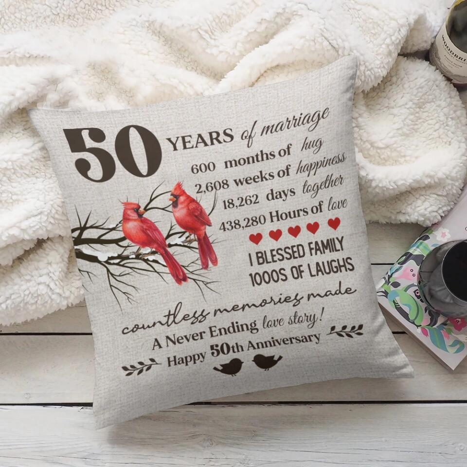 A Never Ending Love Story - Personalized Pillow - 50th Anniversary Gift - Custom Year - Image 5