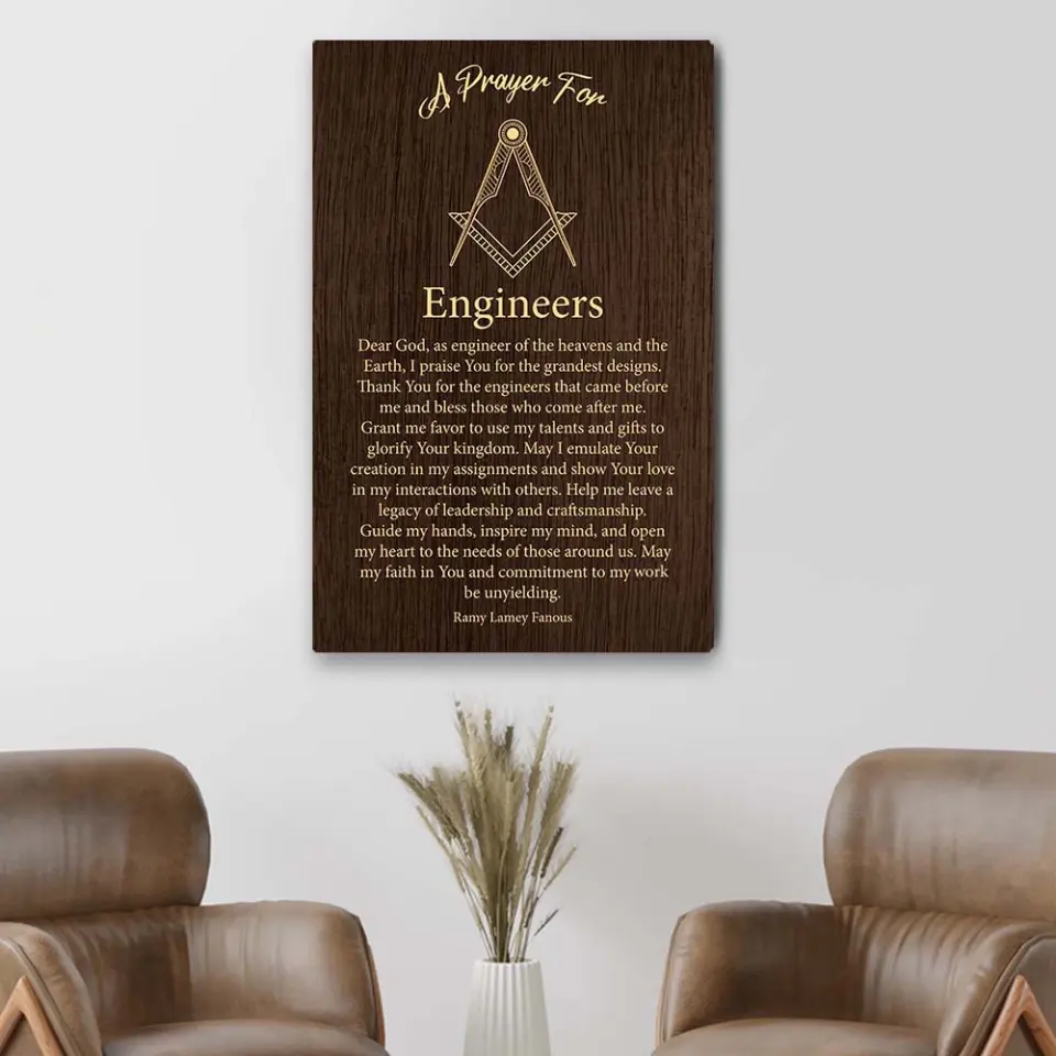 A Prayer For Engineers Quote About Confirmation - Custom Canvas Poster - Anniversary Gift For Coworkers - Image 10