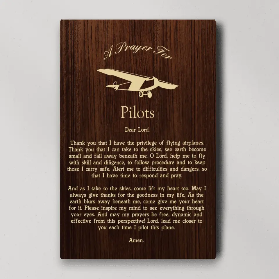 A Prayer For Pilots, Personalized Canvas Poster Wall Art Home Decor, Gift For Pilots | 309IHPLNCA1022