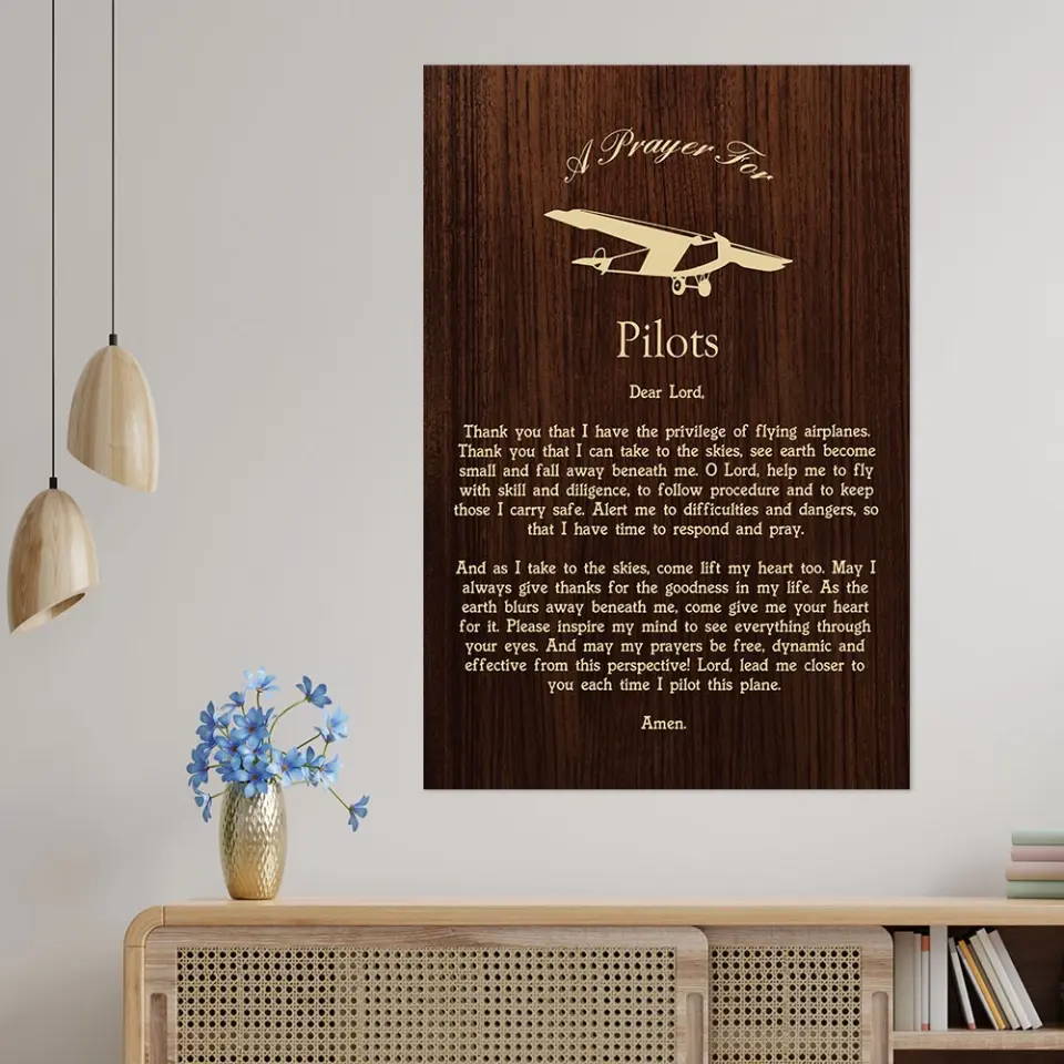 A Prayer For Pilots, Personalized Canvas Poster Wall Art Home Decor, Gift For Pilots | 309IHPLNCA1022 - Image 10