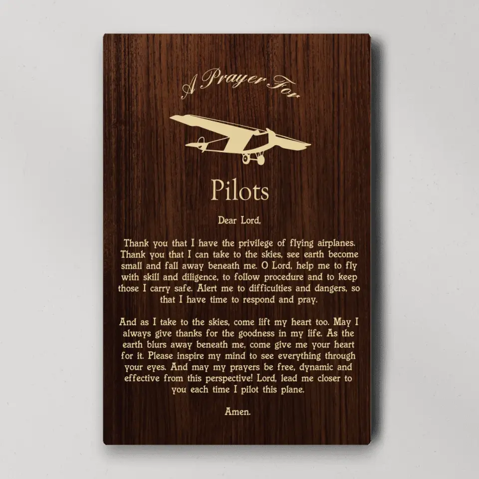A Prayer For Pilots, Personalized Canvas Poster Wall Art Home Decor, Gift For Pilots | 309IHPLNCA1022 - Image 2