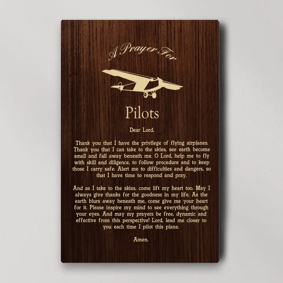A Prayer For Pilots, Personalized Canvas Poster Wall Art Home Decor, Gift For Pilots | 309IHPLNCA1022 - Image 3