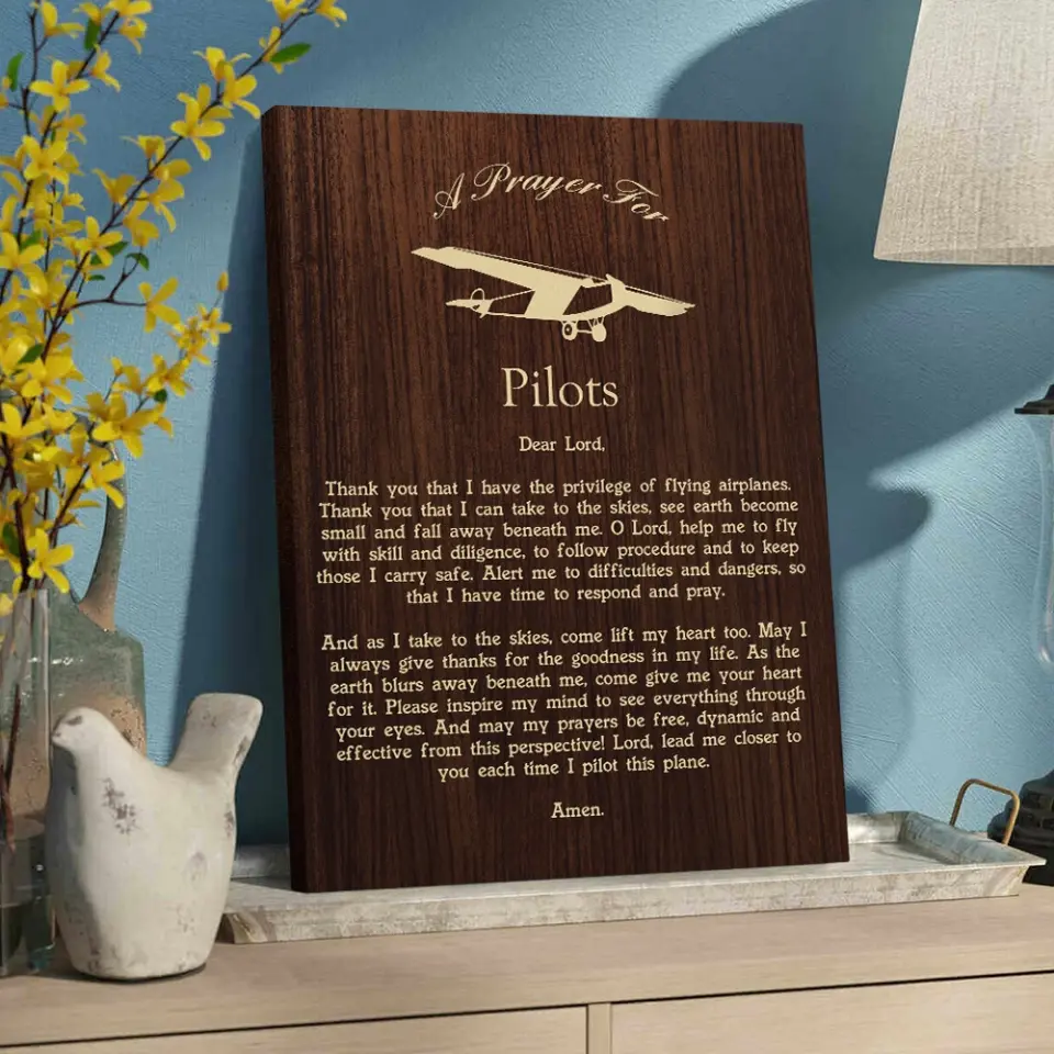 A Prayer For Pilots, Personalized Canvas Poster Wall Art Home Decor, Gift For Pilots | 309IHPLNCA1022 - Image 5
