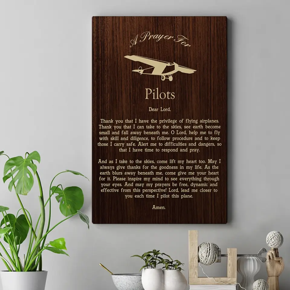A Prayer For Pilots, Personalized Canvas Poster Wall Art Home Decor, Gift For Pilots | 309IHPLNCA1022 - Image 6