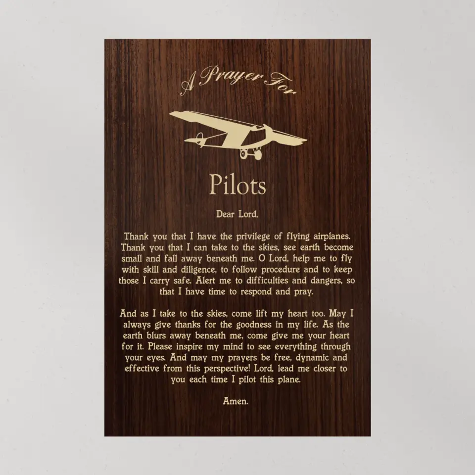 A Prayer For Pilots, Personalized Canvas Poster Wall Art Home Decor, Gift For Pilots | 309IHPLNCA1022 - Image 8