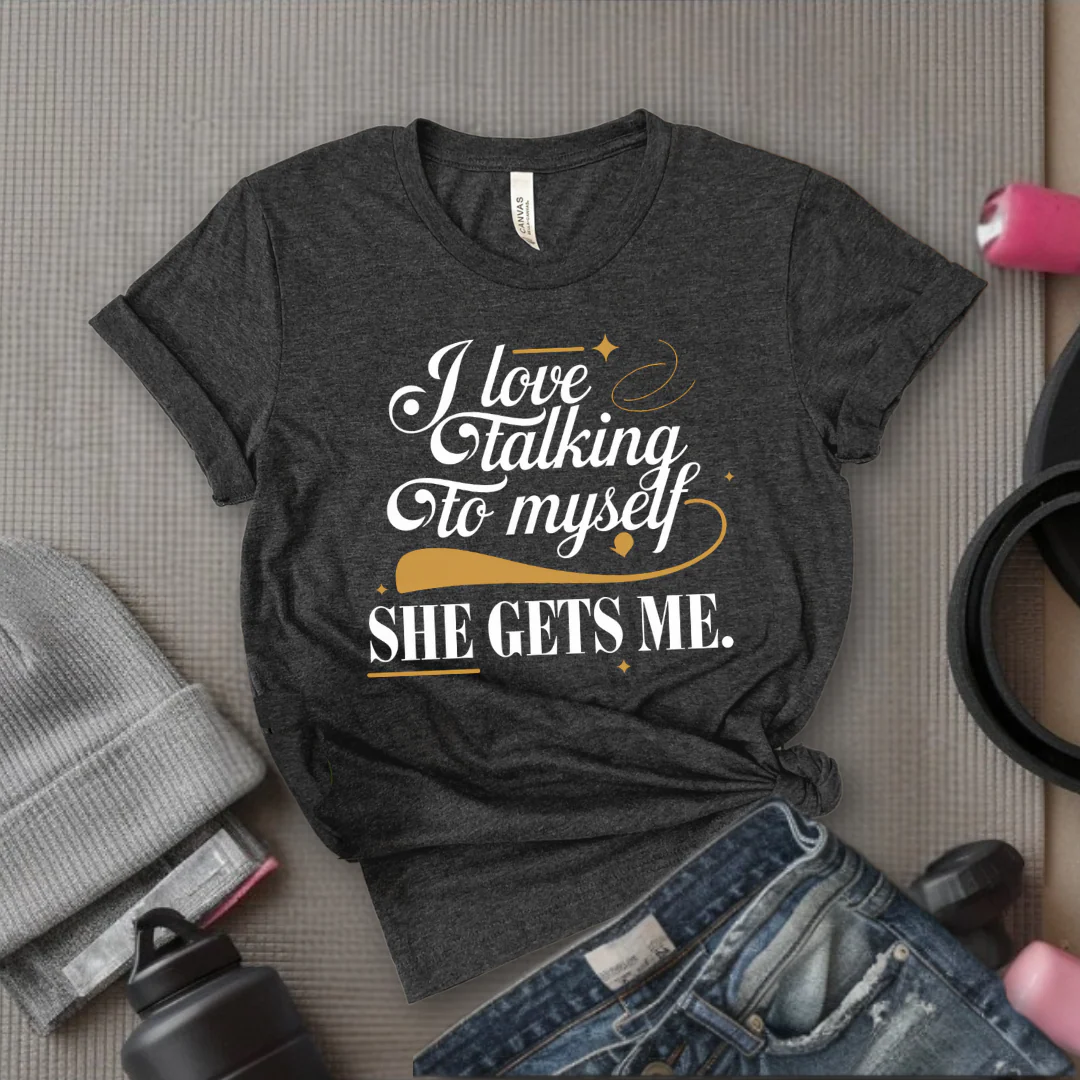 I Love Talking To Myself - Women Empowerment Tshirt - Gift for Strong Women, Feminists - Bella Canvas 3001 - Image 2