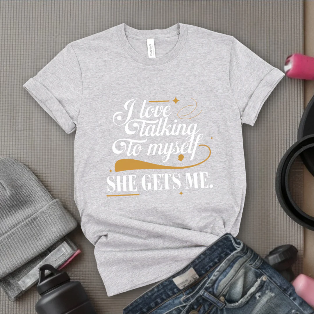 I Love Talking To Myself - Women Empowerment Tshirt - Gift for Strong Women, Feminists - Bella Canvas 3001 - Image 3
