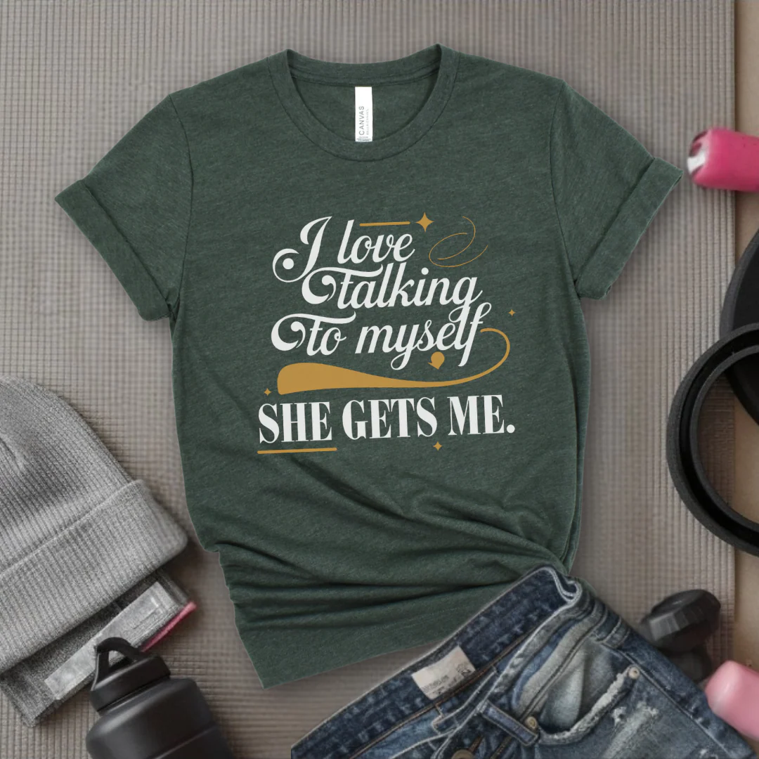 I Love Talking To Myself - Women Empowerment Tshirt - Gift for Strong Women, Feminists - Bella Canvas 3001 - Image 5