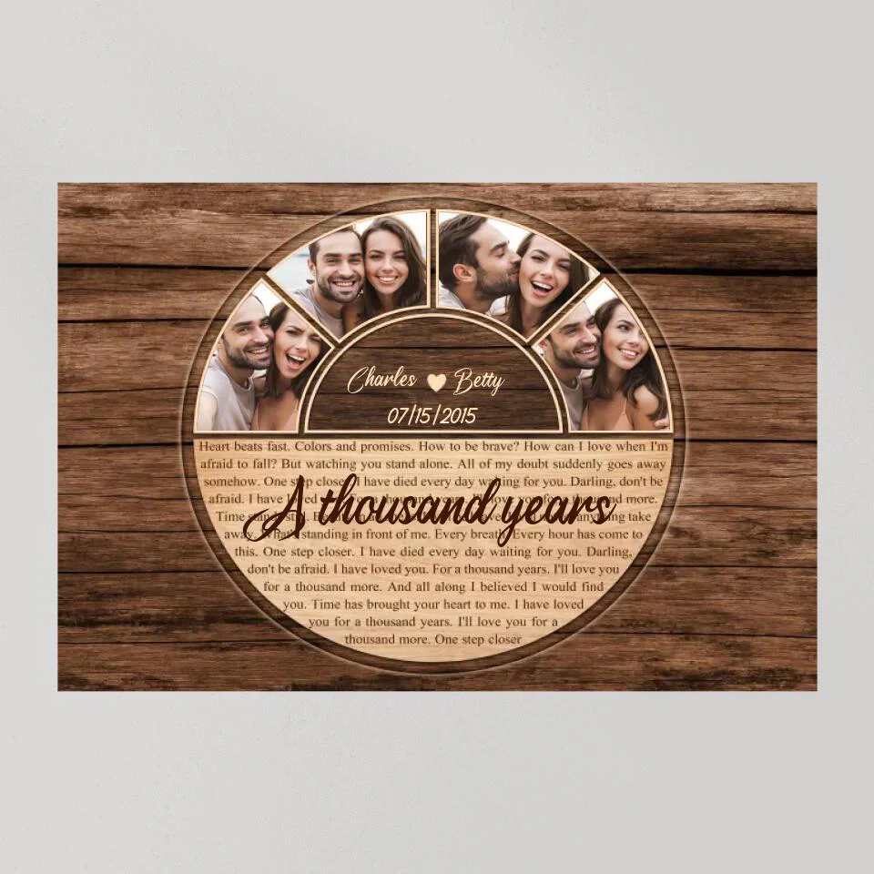 A Thousand Years Circle Life Custom Canvas Poster Anniversary Gift For Couples - Image 11
