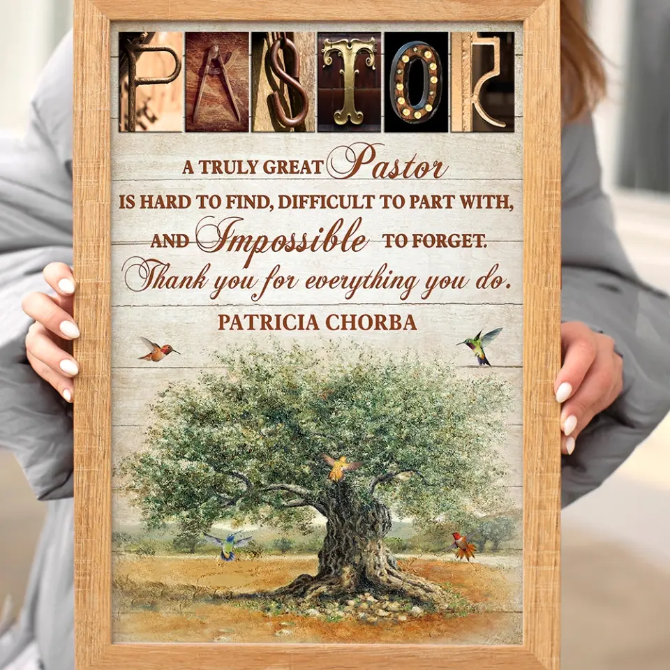 A Truly Great Pastor Is Hard To Find, Personalized Canvas, Gift For Pastor | 310IHPBNCA1080 - Image 12