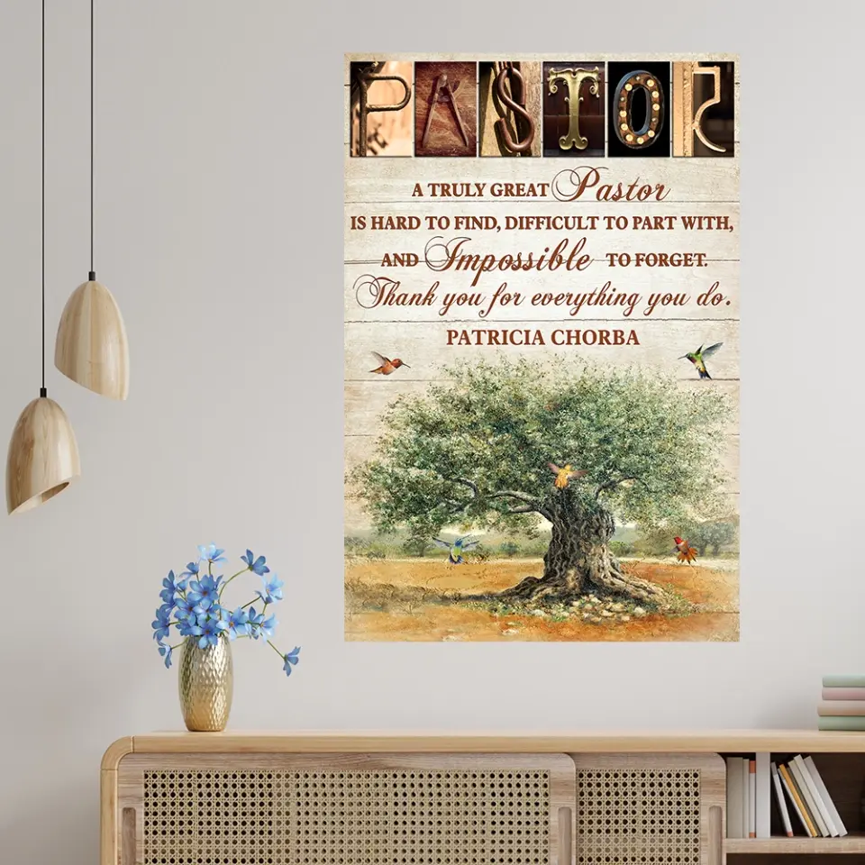 A Truly Great Pastor Is Hard To Find, Personalized Canvas, Gift For Pastor | 310IHPBNCA1080 - Image 13