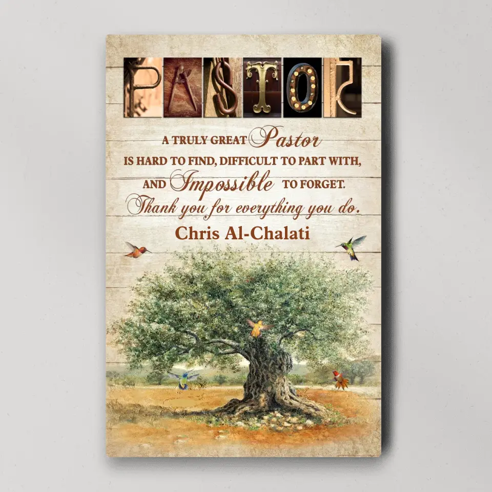 A Truly Great Pastor Is Hard To Find, Personalized Canvas, Gift For Pastor | 310IHPBNCA1080 - Image 3