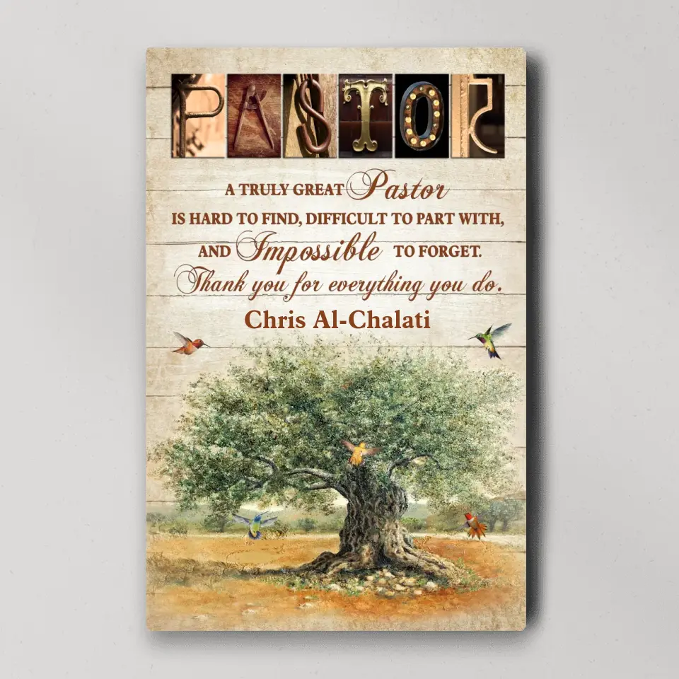 A Truly Great Pastor Is Hard To Find, Personalized Canvas, Gift For Pastor | 310IHPBNCA1080 - Image 4