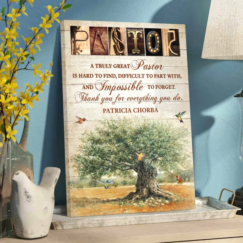 A Truly Great Pastor Is Hard To Find, Personalized Canvas, Gift For Pastor | 310IHPBNCA1080 - Image 5