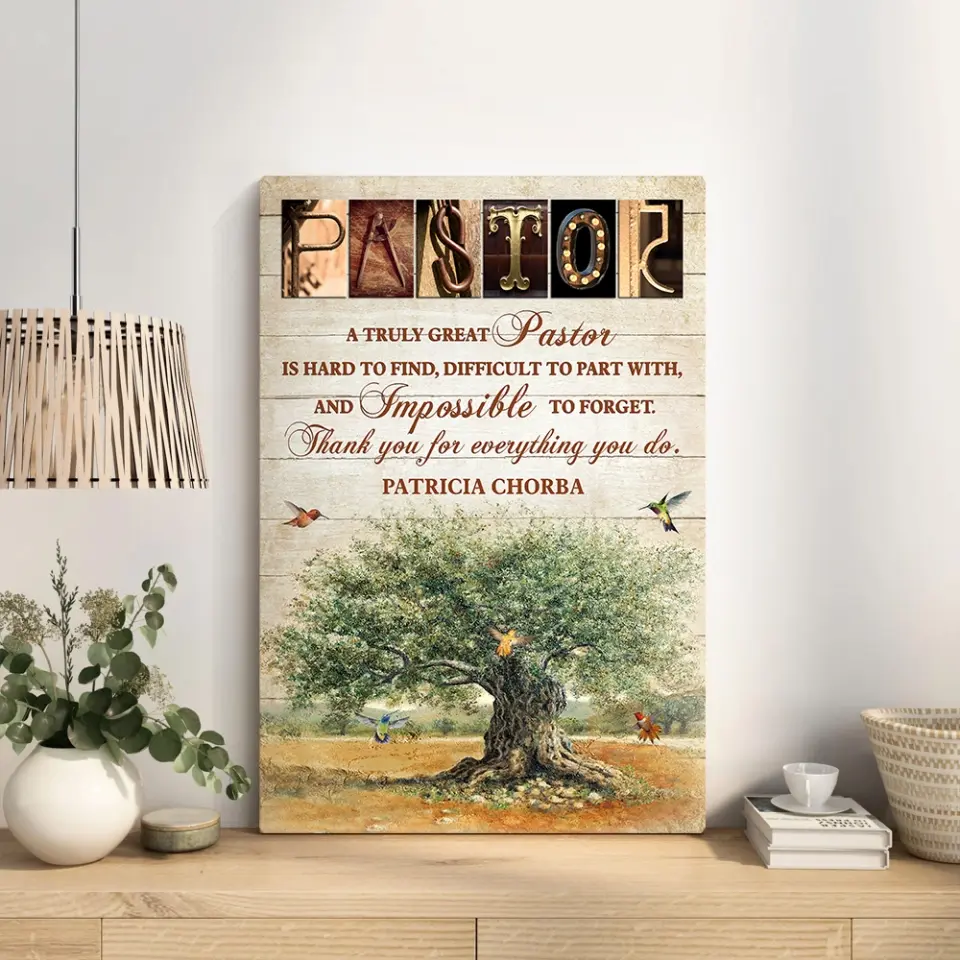 A Truly Great Pastor Is Hard To Find, Personalized Canvas, Gift For Pastor | 310IHPBNCA1080 - Image 6