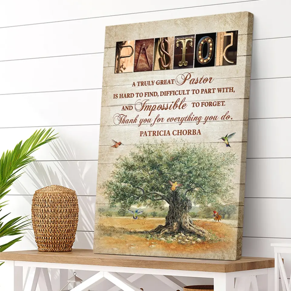 A Truly Great Pastor Is Hard To Find, Personalized Canvas, Gift For Pastor | 310IHPBNCA1080 - Image 7