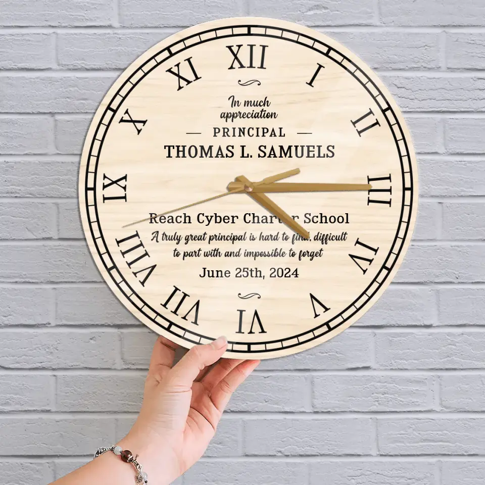 A Truly Great Principal Is Hard To Find Decor Wall Clock - Image 3