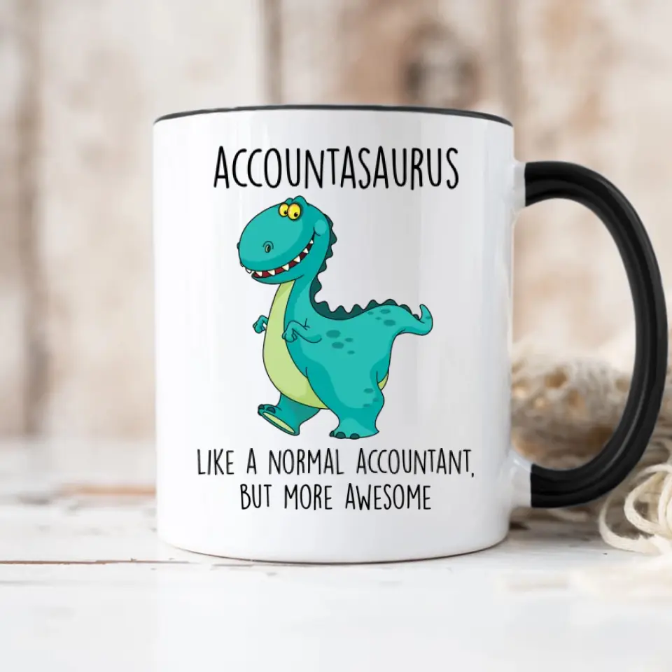 Accountasaurus - Personalized White Mug - Image 10