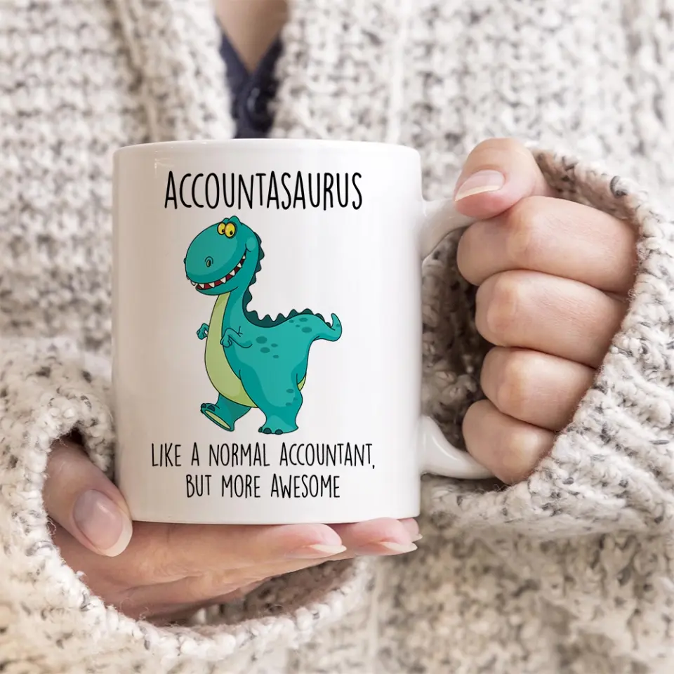 Accountasaurus - Personalized White Mug - Image 5