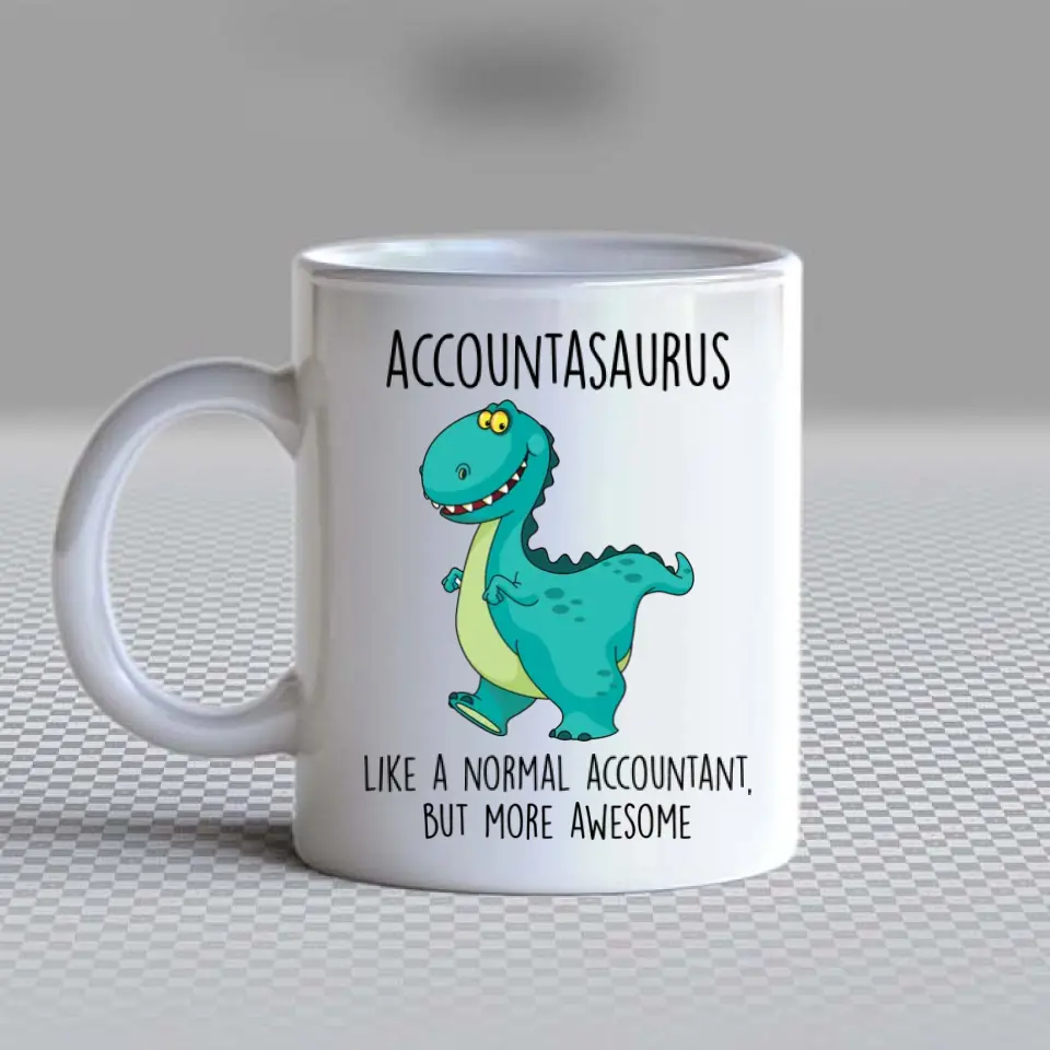 Accountasaurus - Personalized White Mug - Image 6