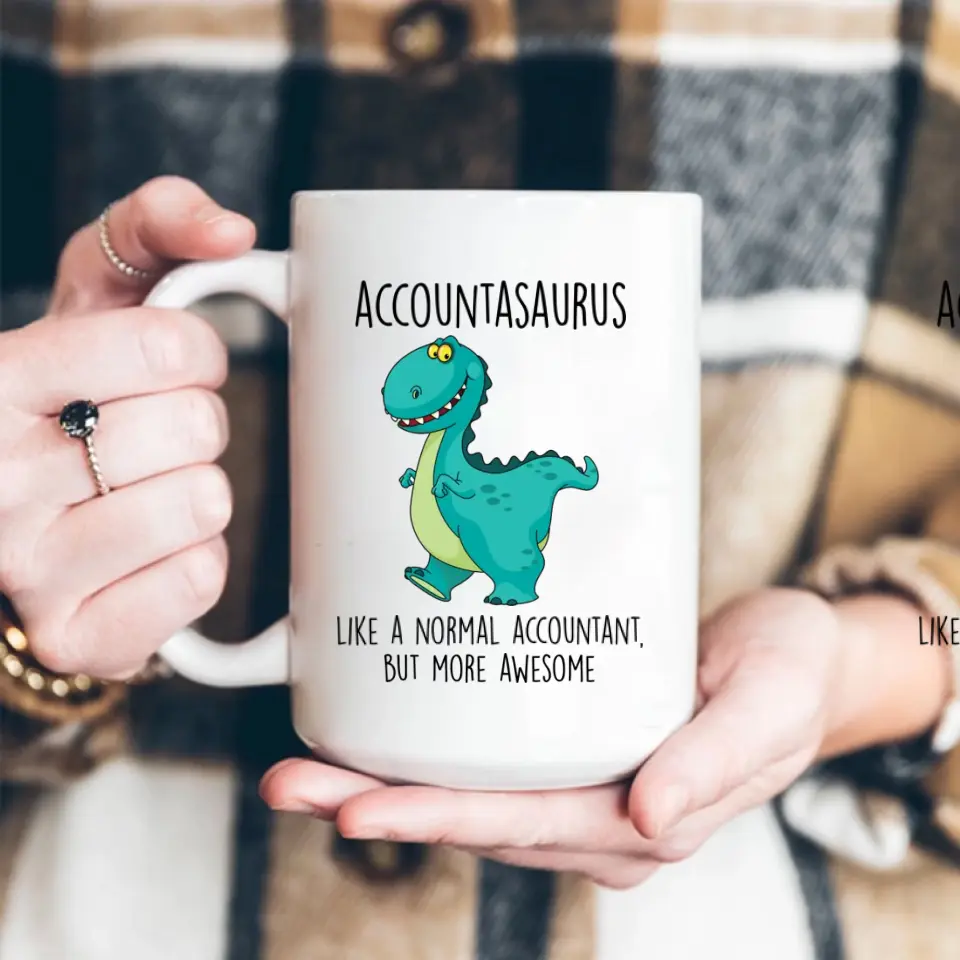 Accountasaurus - Personalized White Mug - Image 9
