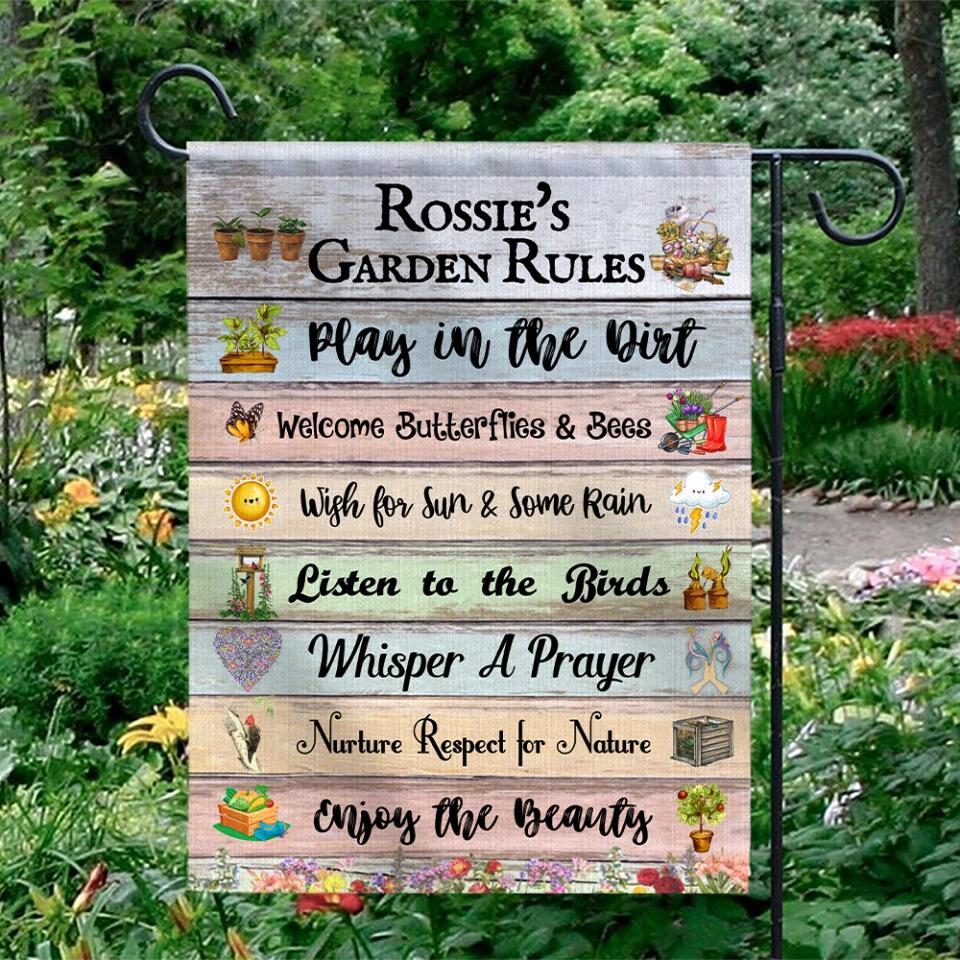 Addicted To Gardening - Garden Rules - Custom Garden Flag - Gift for Gardening Lovers - Image 3