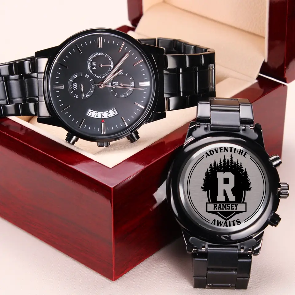 Adventure Awaits Custom Engraved Watches Gift For Men - Image 3