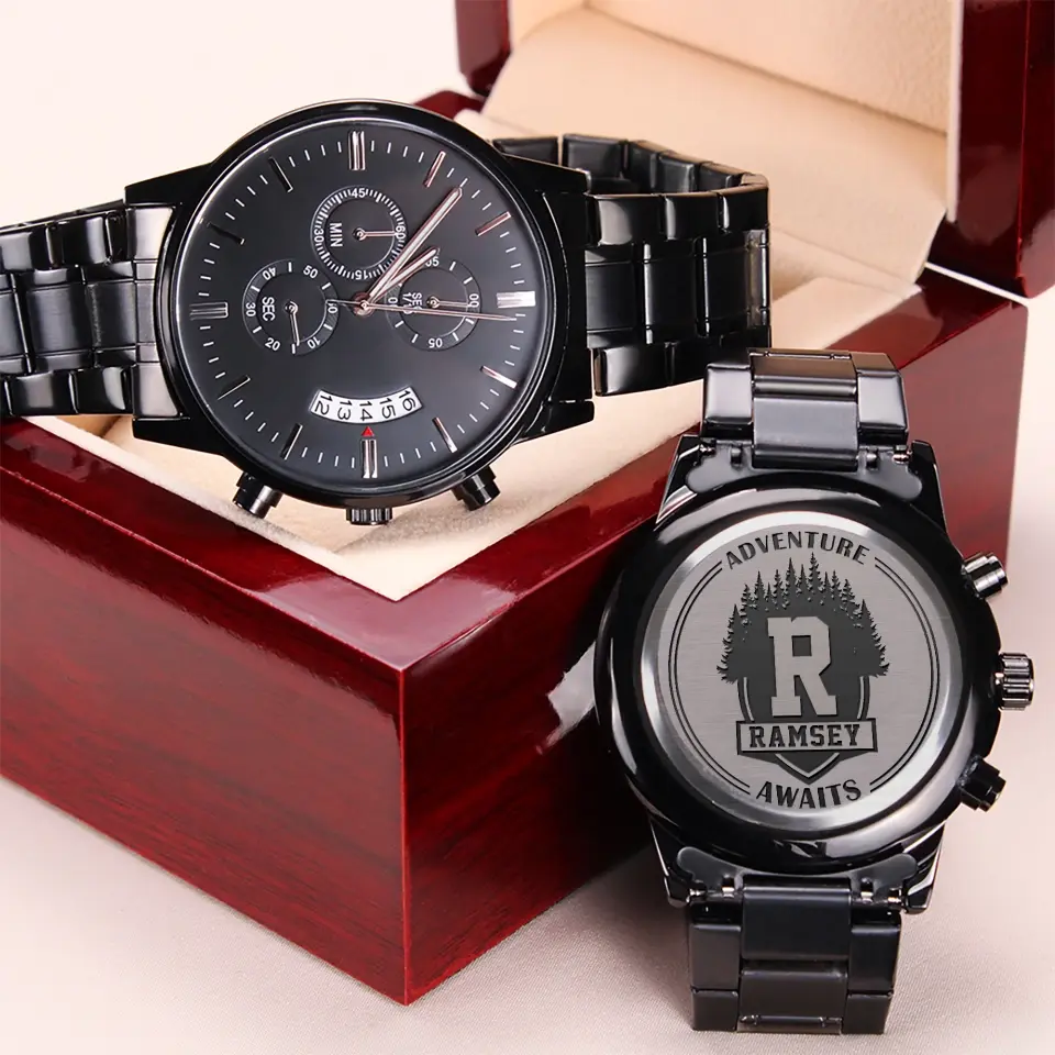 Adventure Awaits Custom Engraved Watches Gift For Men - Image 5