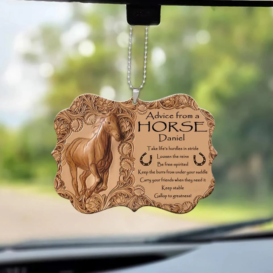 Advice from a Horse - Personalized Car Ornament - Birthday Gift for Horse Lover - Image 5