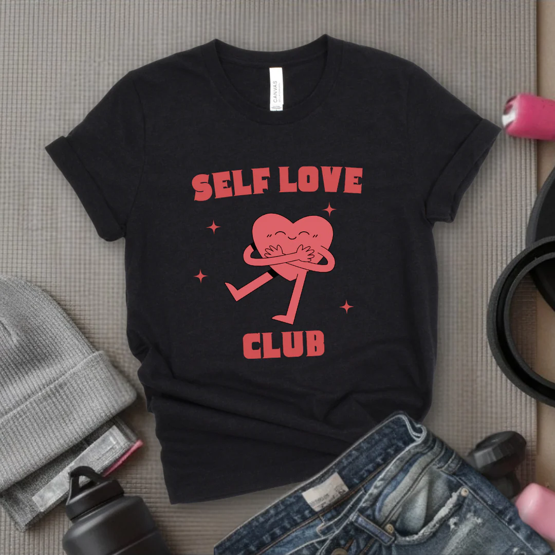 Aesthetic Self Love Tshirt - Cute Mental Health T-shirt - Y2K Trendy Tee - Vintage Aesthetic Graphic Tee - Gift for Feminists - Bella Canvas 3001
