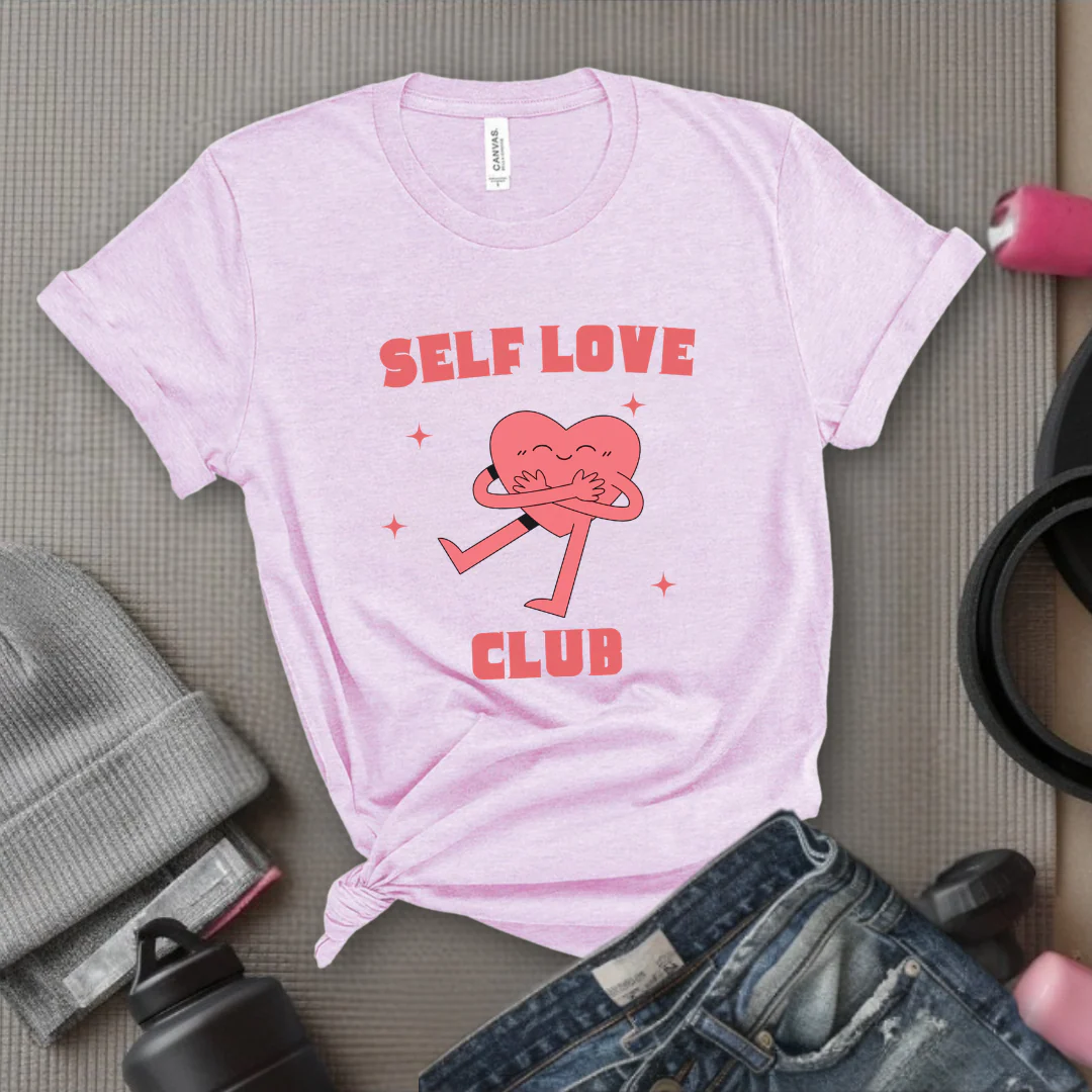 Aesthetic Self Love Tshirt - Cute Mental Health T-shirt - Y2K Trendy Tee - Vintage Aesthetic Graphic Tee - Gift for Feminists - Bella Canvas 3001 - Image 11