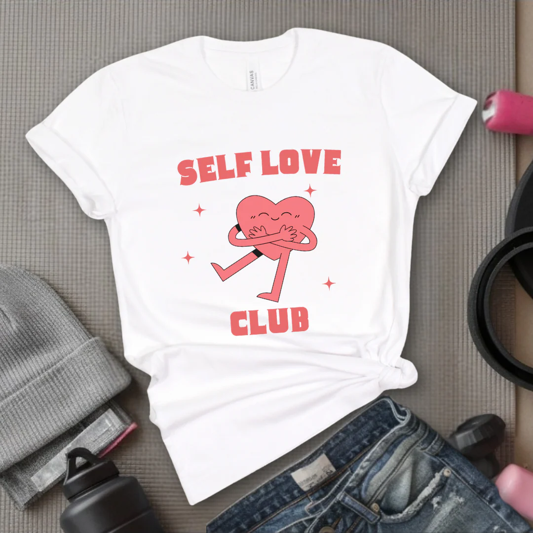 Aesthetic Self Love Tshirt - Cute Mental Health T-shirt - Y2K Trendy Tee - Vintage Aesthetic Graphic Tee - Gift for Feminists - Bella Canvas 3001 - Image 12