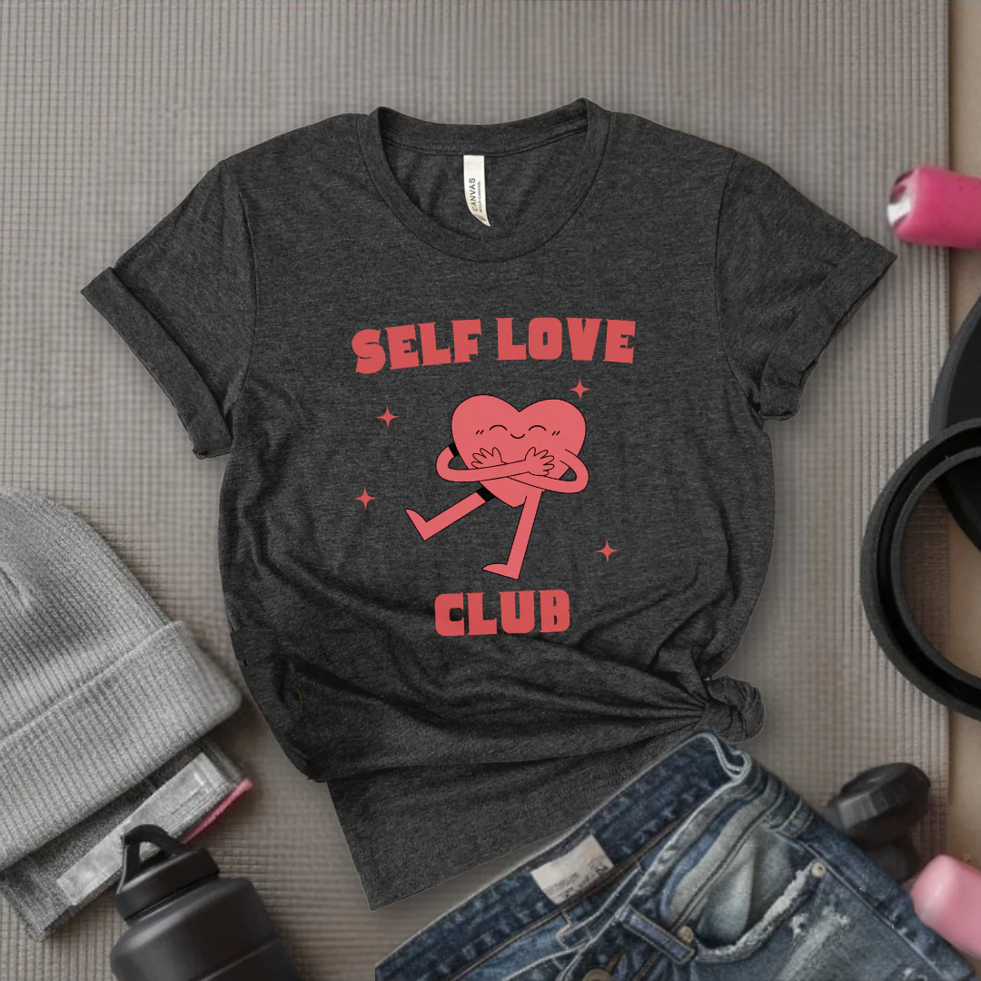 Aesthetic Self Love Tshirt - Cute Mental Health T-shirt - Y2K Trendy Tee - Vintage Aesthetic Graphic Tee - Gift for Feminists - Bella Canvas 3001 - Image 3