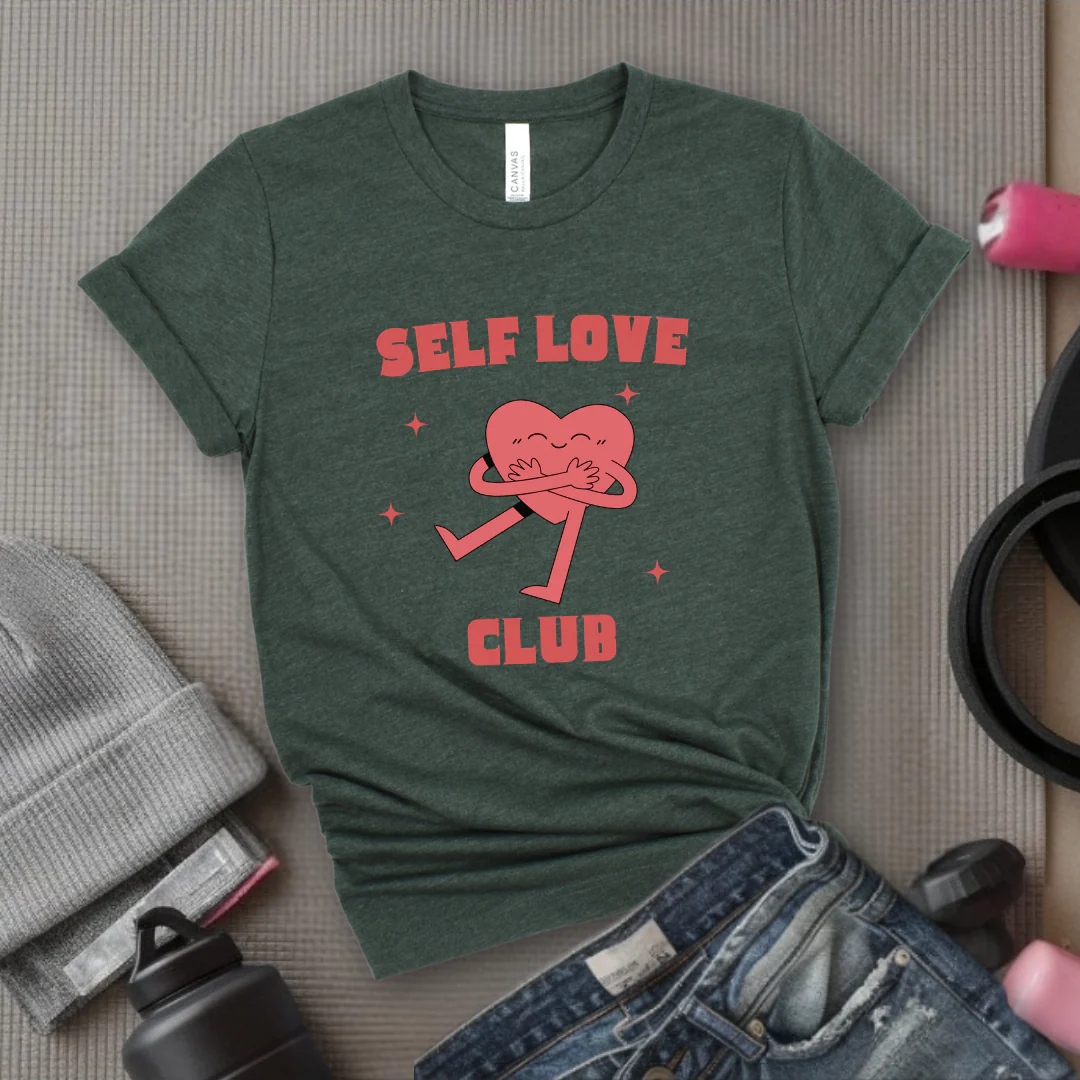 Aesthetic Self Love Tshirt - Cute Mental Health T-shirt - Y2K Trendy Tee - Vintage Aesthetic Graphic Tee - Gift for Feminists - Bella Canvas 3001 - Image 4