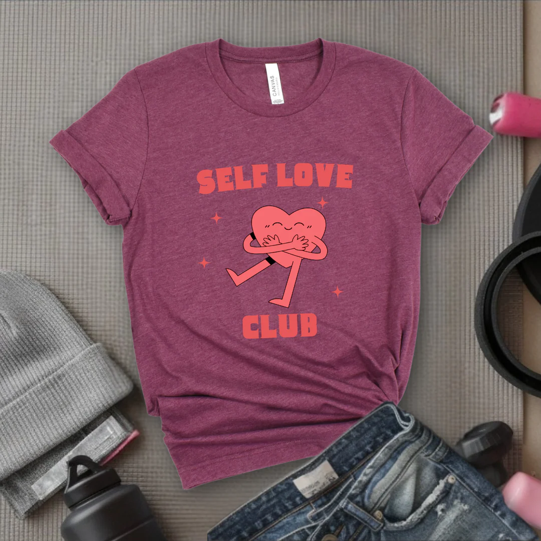 Aesthetic Self Love Tshirt - Cute Mental Health T-shirt - Y2K Trendy Tee - Vintage Aesthetic Graphic Tee - Gift for Feminists - Bella Canvas 3001 - Image 5