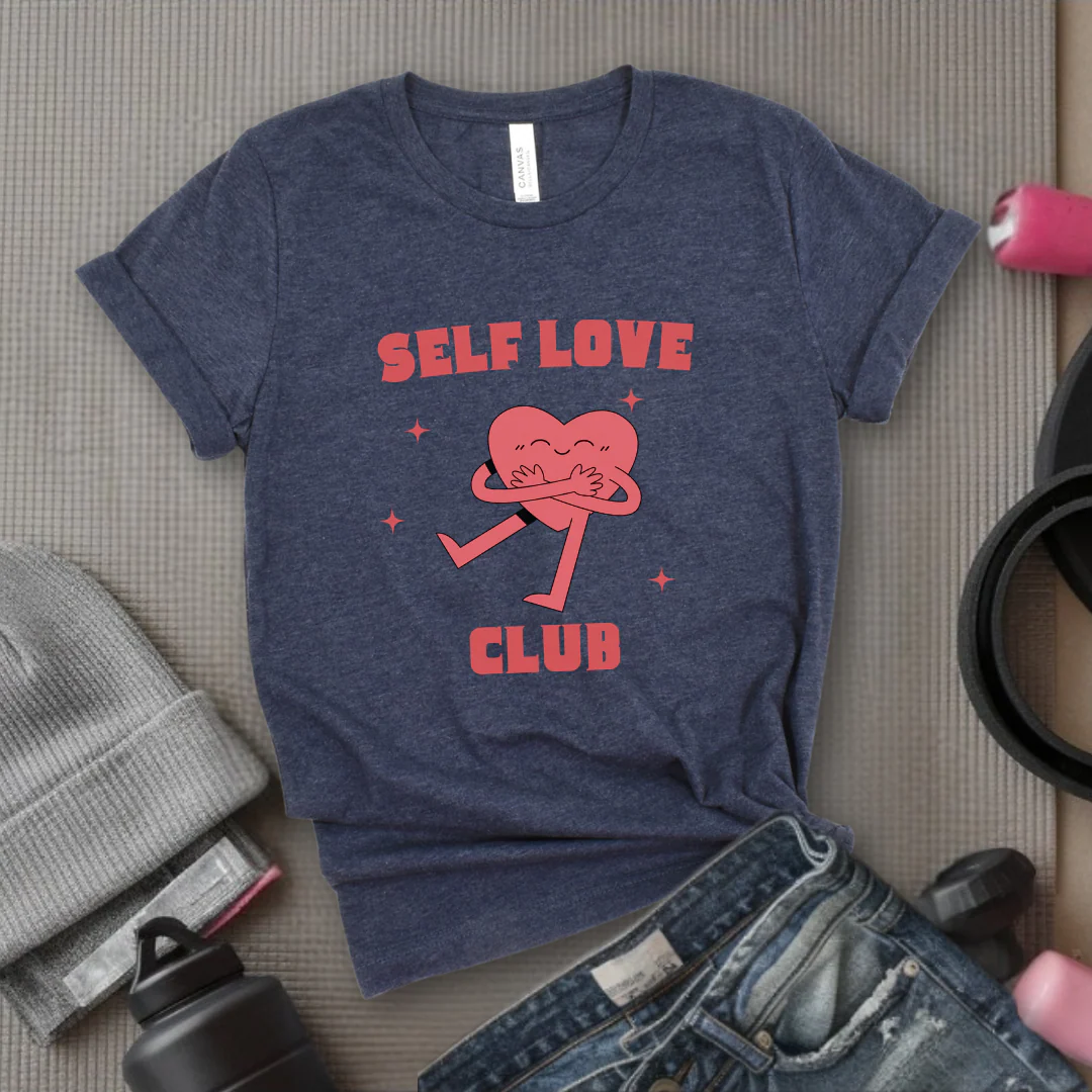 Aesthetic Self Love Tshirt - Cute Mental Health T-shirt - Y2K Trendy Tee - Vintage Aesthetic Graphic Tee - Gift for Feminists - Bella Canvas 3001 - Image 6