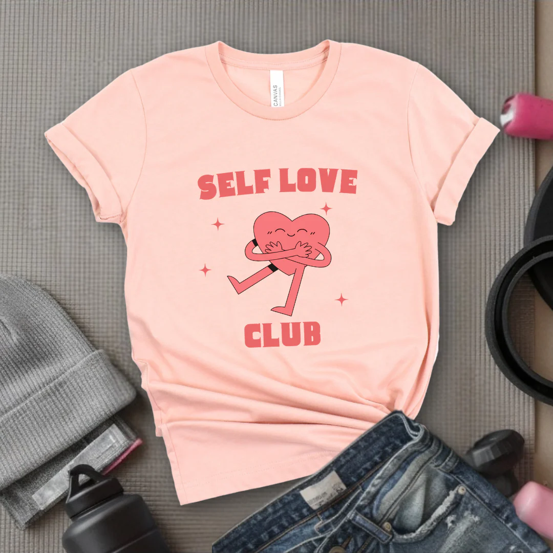 Aesthetic Self Love Tshirt - Cute Mental Health T-shirt - Y2K Trendy Tee - Vintage Aesthetic Graphic Tee - Gift for Feminists - Bella Canvas 3001 - Image 7