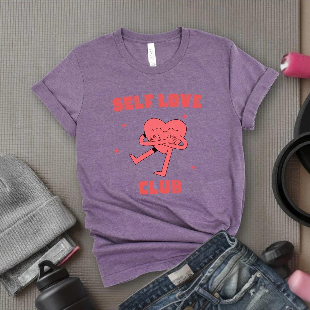Aesthetic Self Love Tshirt - Cute Mental Health T-shirt - Y2K Trendy Tee - Vintage Aesthetic Graphic Tee - Gift for Feminists - Bella Canvas 3001 - Image 8