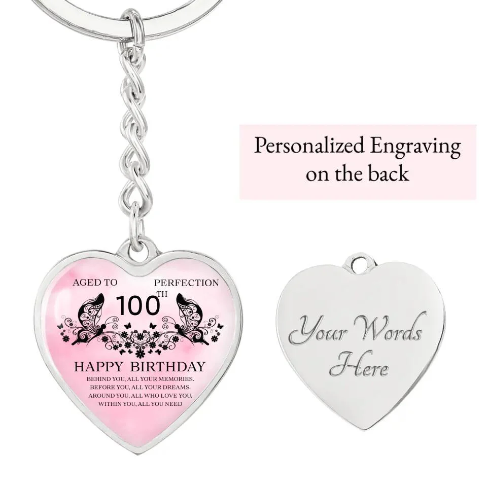 Aged To Perfection Happy Birthday Wishes Custom Necklace Keychain Birthday Gift - Image 13