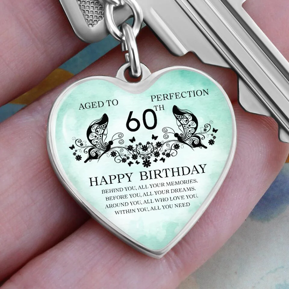 Aged To Perfection Happy Birthday Wishes Custom Necklace Keychain Birthday Gift - Image 14
