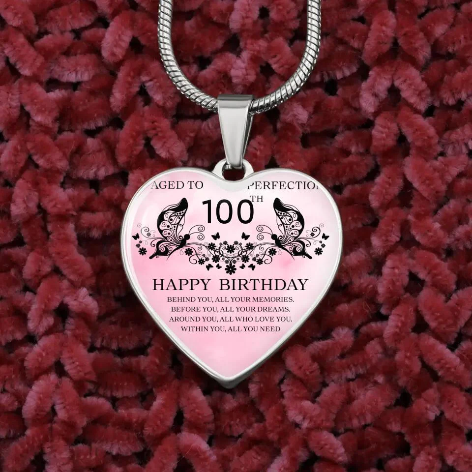Aged To Perfection Happy Birthday Wishes Custom Necklace Keychain Birthday Gift - Image 5