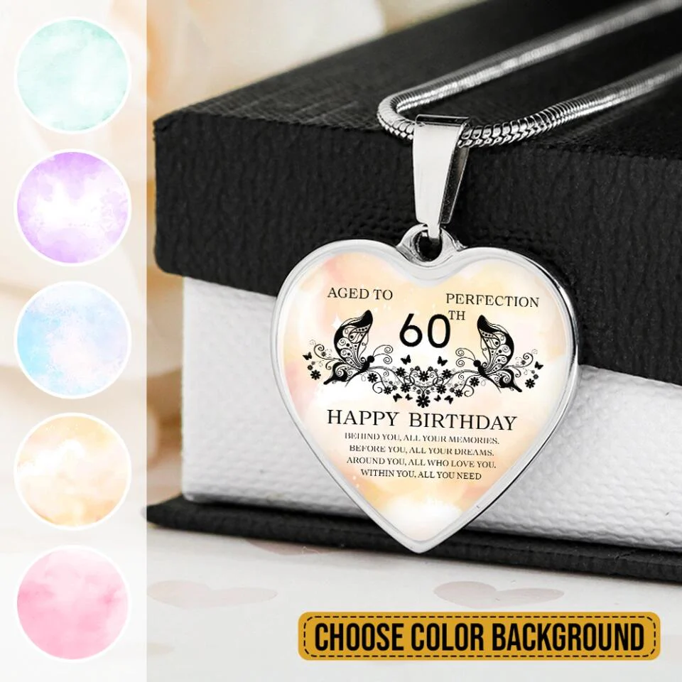 Aged To Perfection Happy Birthday Wishes Custom Necklace Keychain Birthday Gift - Image 7