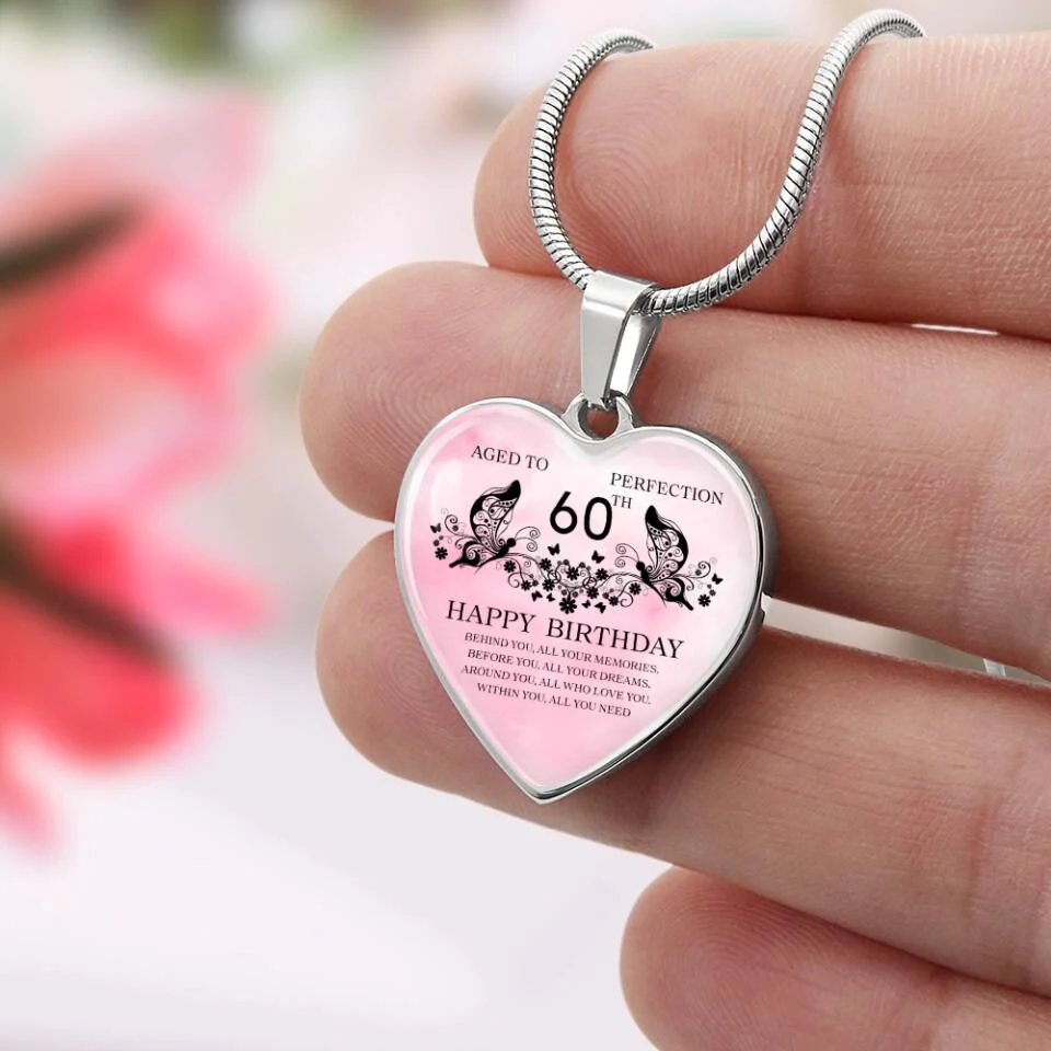 Aged To Perfection Happy Birthday Wishes Custom Necklace Keychain Birthday Gift - Image 9