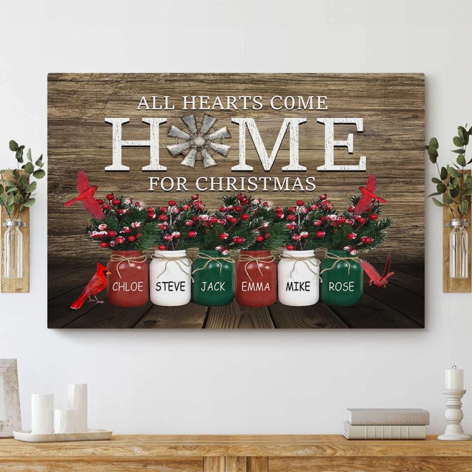 All Hearts Come Home For Christmas Custom Canvas Poster Memorial Gift For Christmas - Image 4