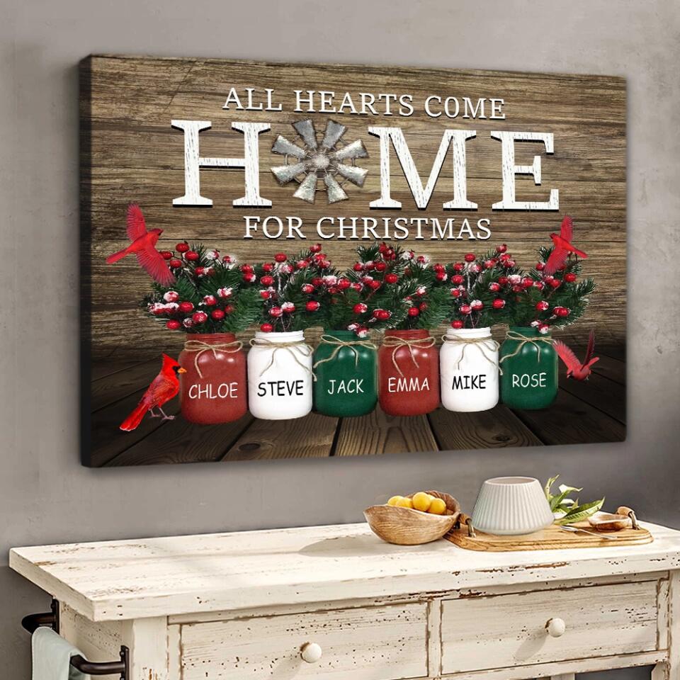 All Hearts Come Home For Christmas Custom Canvas Poster Memorial Gift For Christmas - Image 6