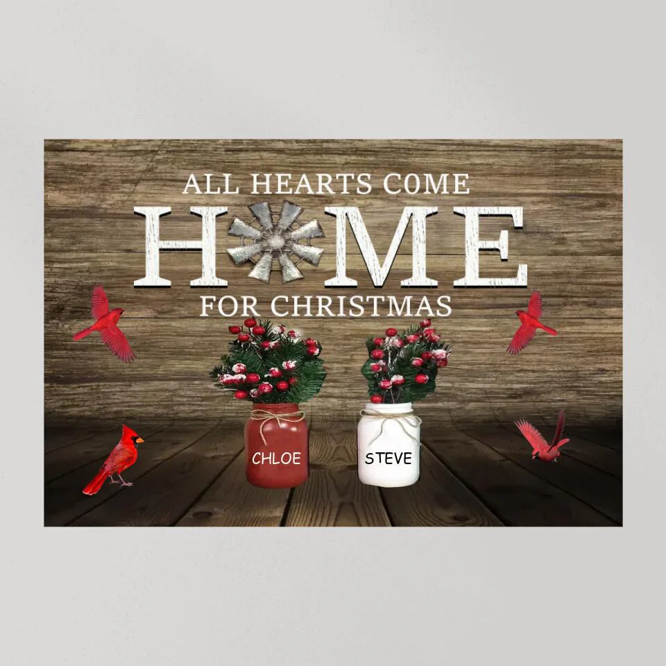 All Hearts Come Home For Christmas Custom Canvas Poster Memorial Gift For Christmas - Image 8