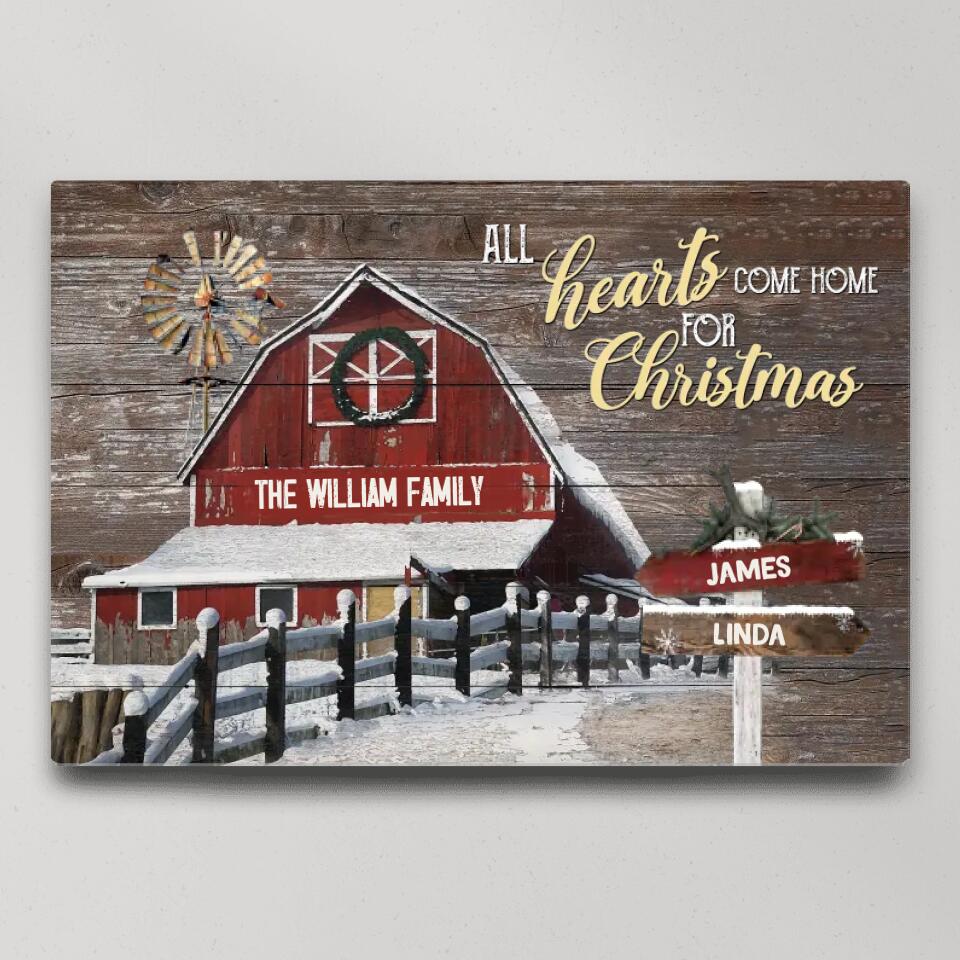 All Hearts Come Home For Christmas - Housewarming Gifts - Custom Canvas Poster - Christmas Gifts - Image 3