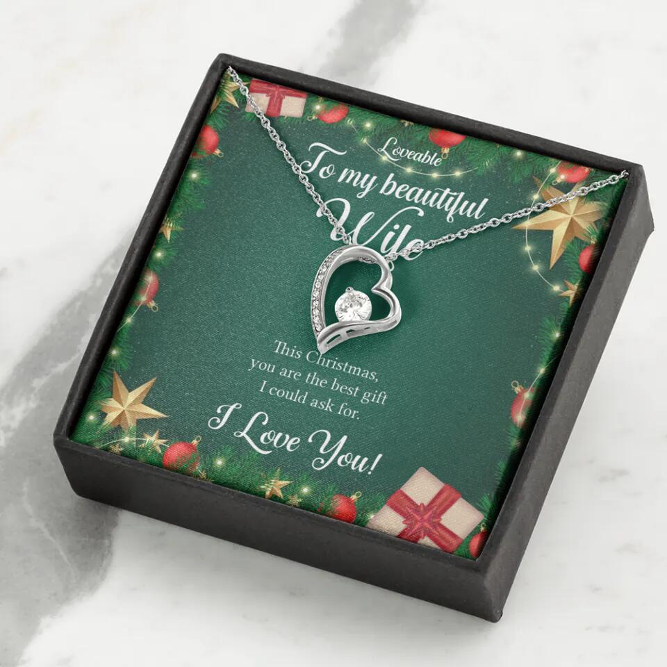 Alluring Beauty - Personalized Xmas White Gold Necklace - Image 13